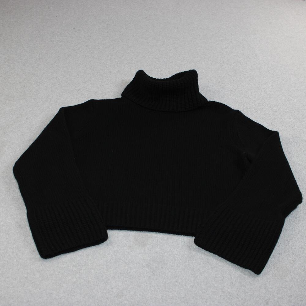 Polo Ralph Lauren Wool Cashmere Sweater Women Medium Black Turtleneck Heritage